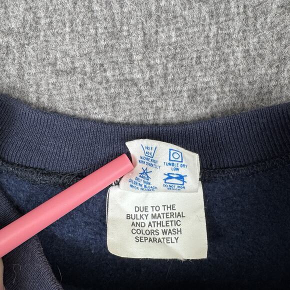Vintage Champion Sweatshirt Men’s M Blue Reverse Weave Warm Up Blank USA 80s - Picture 5 of 8